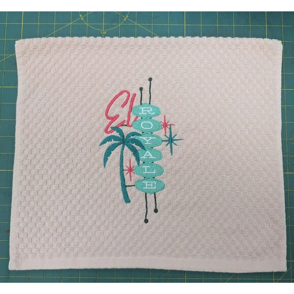El Royal Hotel Mid-Century Modern 1950's Kitchen Bath Bar Tea Hand Towel